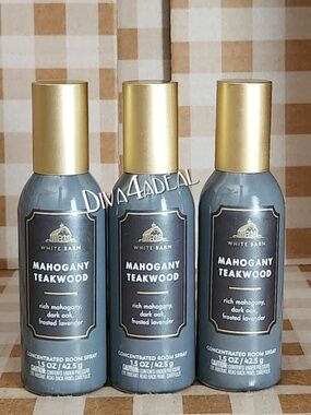 3X Bath & Body Works MAHOGANY TEAKWOOD Concentrated Room Sprays